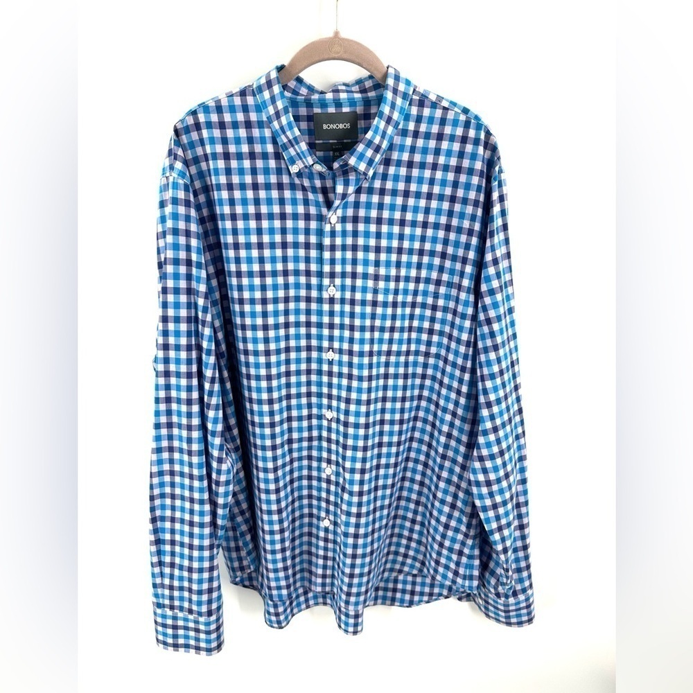 Bonobos Button Down Shirt Mens XXL Slim Fit Long Sleeve Cotton Office Preppy